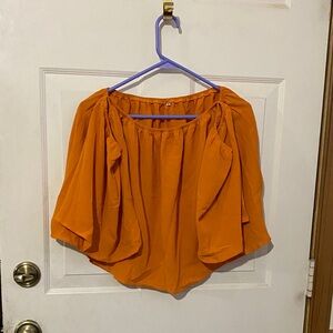 Women’s Orange Off-Shoulder Blouse